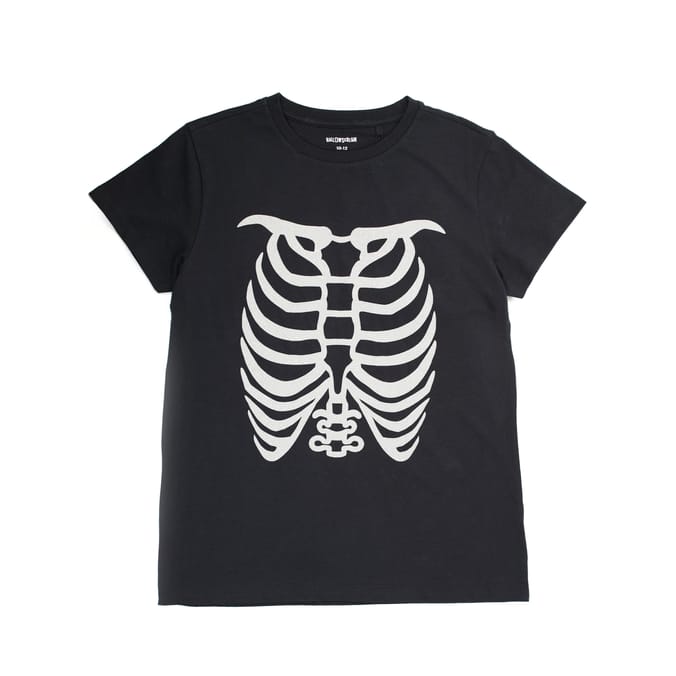 Hallow Scream Ladies Ribcage Printed T-Shirt
