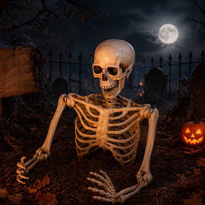 Hallow Scream Skeleton Ground Breaker Decoration