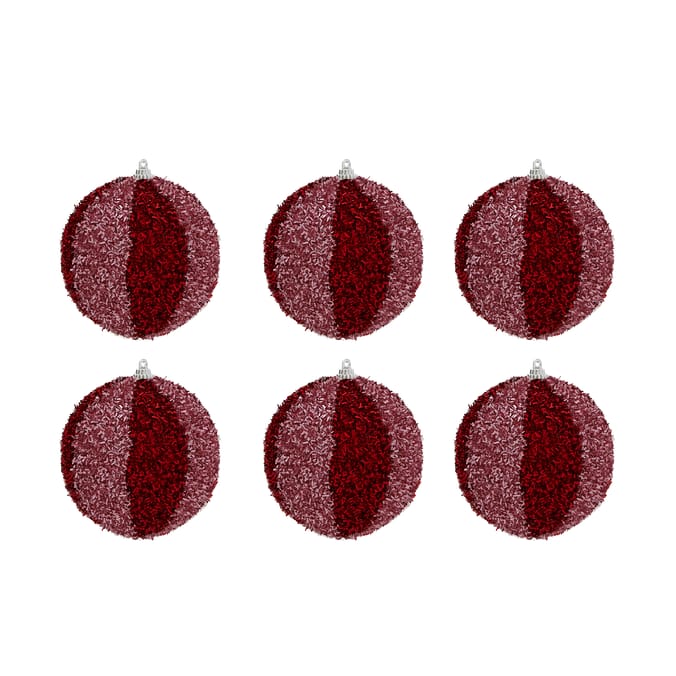 Festive Feeling 10cm Baubles 6 Pack