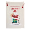 Sleigh Bells Large Canvas Novelty Christmas Sack