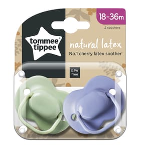 Tommee Tippee 2 Natural Latex Cherry Soothers 18-36 Months