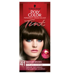Schwarzkopf Poly Color Permanent Cream Colour Tint - 41 Medium Brown