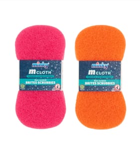  Minky M Cloth Non-Scratch Brites Scrubbies 2 Pack x2