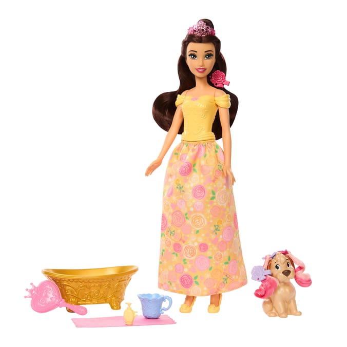Disney Princess Belle Fashion Doll & Dog Figure