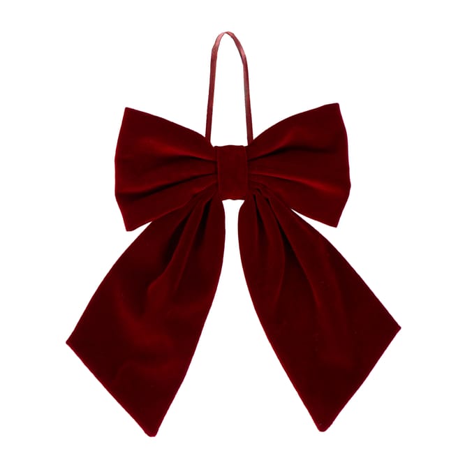Winter Charm Medium Velvet Bow