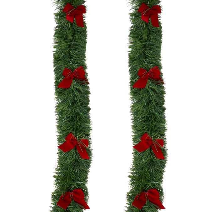 Festive Feeling Christmas Tinsel With Bow