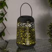 Firefly Solar Light Co Hanging Metal Lantern Solar Light - Black