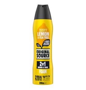 Original Source Lemon & Tea Tree 2 In 1 Shower & Shave Foam 200ml