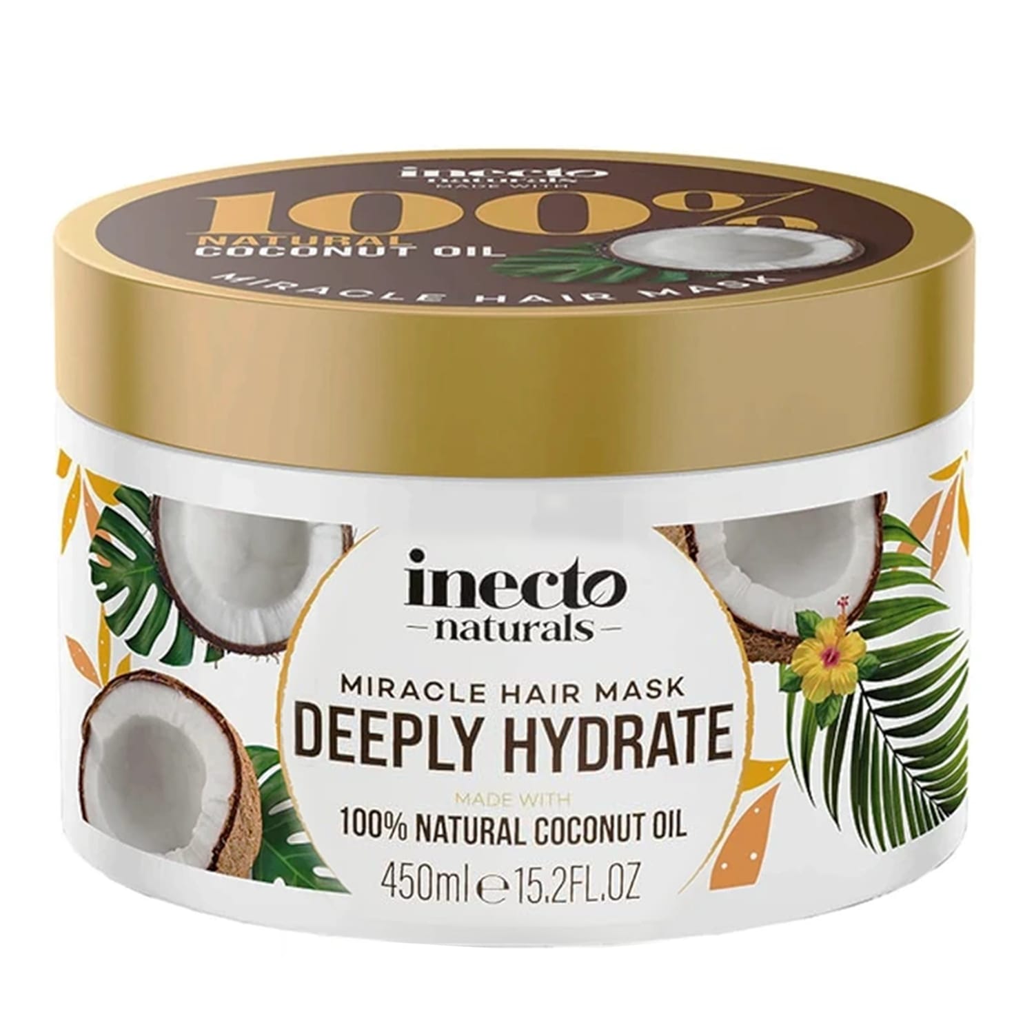 Inecto Mask Inecto Naturals Deeply Hydrate Miracle Hair Mask 450ml | Home Bargains