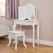 Liberty House Toys Kids White Vanity Table and Stool Set