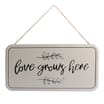 Jardin Metal Hanging Wall Sign - Love Grows Here