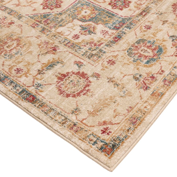 Asiatic Raja Medallion Runner RA01 - Cream/Multi-Colour