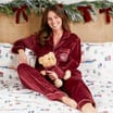 Burgundy Polar Express Ladies Pyjamas