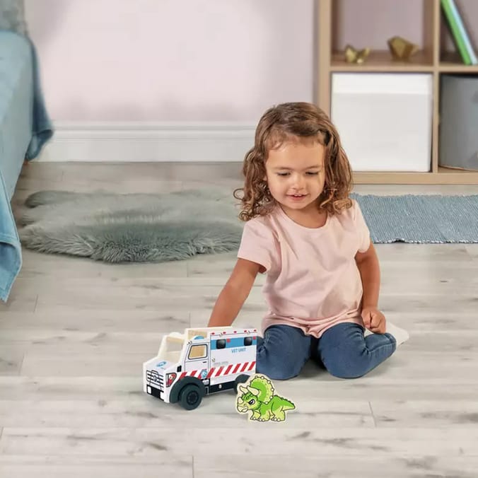 Jurassic World Wooden Mobile Vet & Triceratops