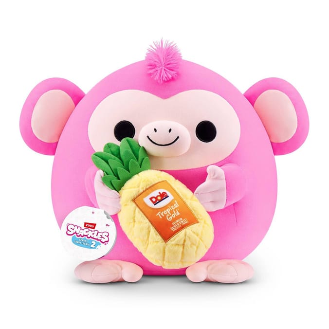 Snackles 14" Plush - Monkey & Pineapple