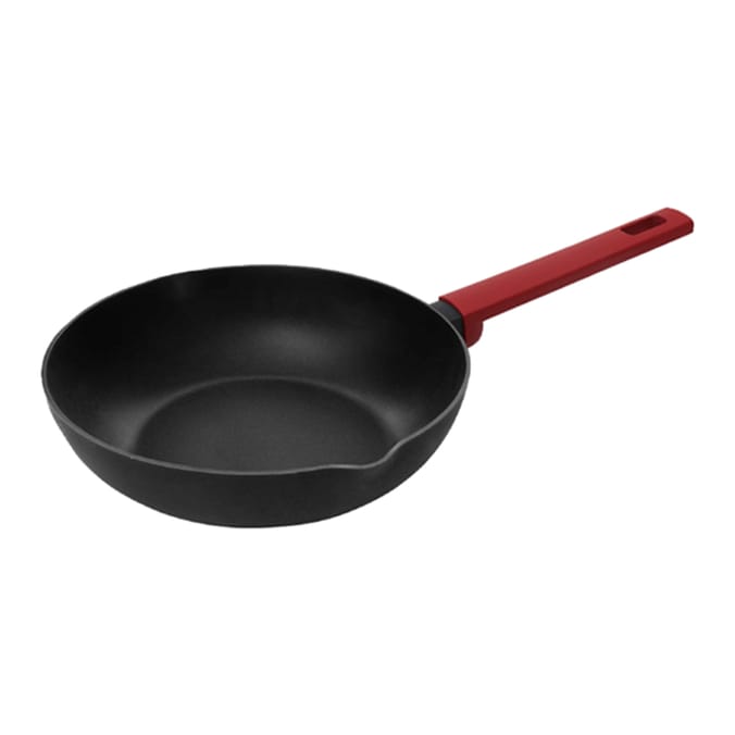 Betty Crocker 28cm Aluminium Forged Wok Black and Red