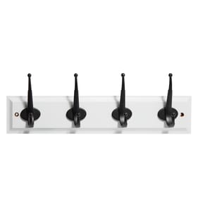Home Solutions Black Coat Hooks - White