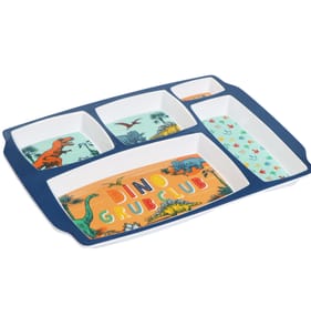 Scribble Pop Shop Kids 5 Section Meal Tray - Dinosaur