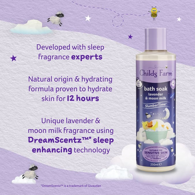 Childs Farm Slumber Time Bath Soak Lavender & Moon Milk 250ml
