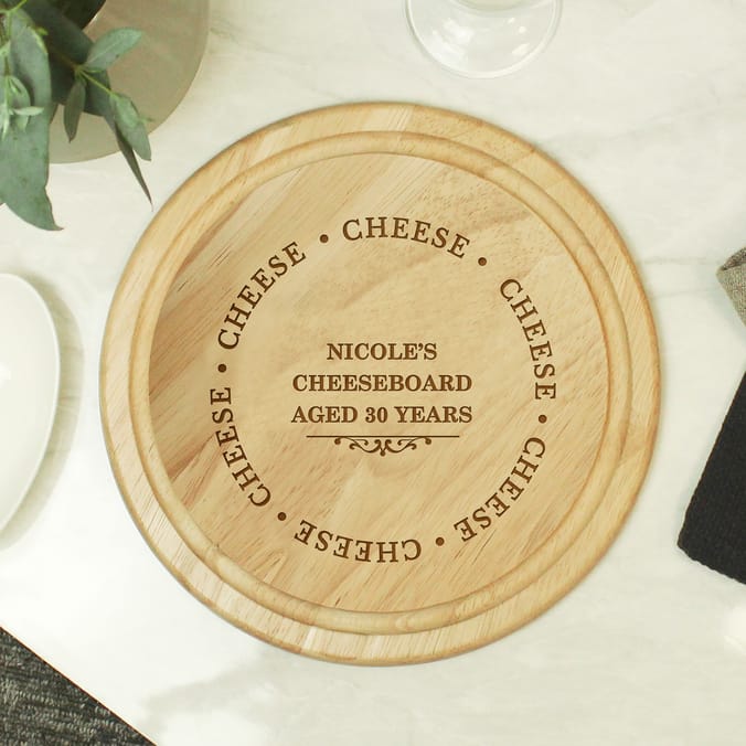 Personalised Cheese Round Chopping Board Home Bargains