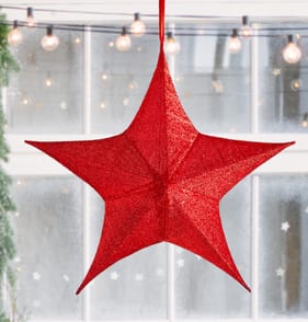 Nordic Spirit Collapsible Hanging Star - Red