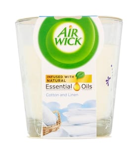  Air Wick Essential Oils Candle 105g - Cotton & Linen