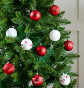 Festive Feeling 7cm Candy Cane Christmas Bauble 35 Pack - Bow