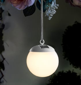 Firefly Hanging Orb Solar Lights - Grey