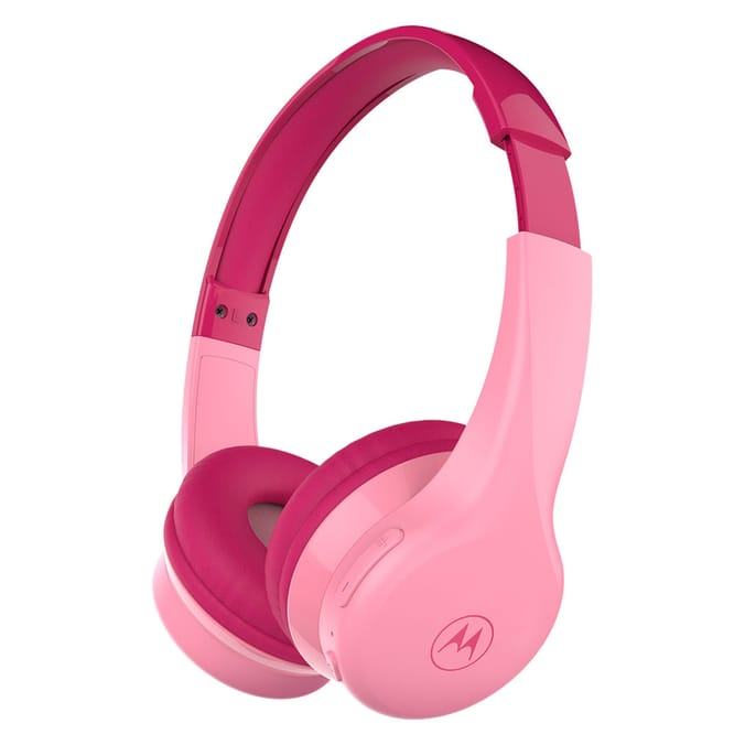 Motorola Moto JR300 Kids Wireless Headphones - Pink