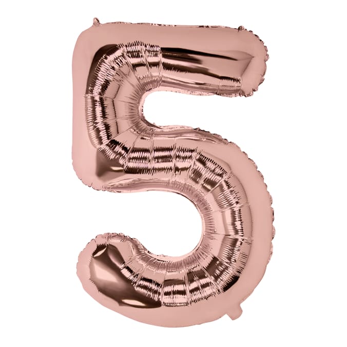 Lets Party Rose Gold Foil 5 Balloon