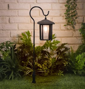 Firefly Shepard's Hook Lantern Solar Light