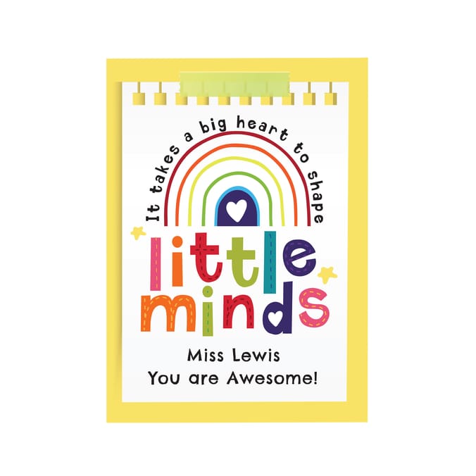 Personalised Shape Little Minds Greeting Card Home Bargains
