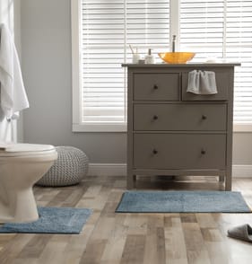Home Collections Reversible Bath & Toilet Mat Set - Blue 