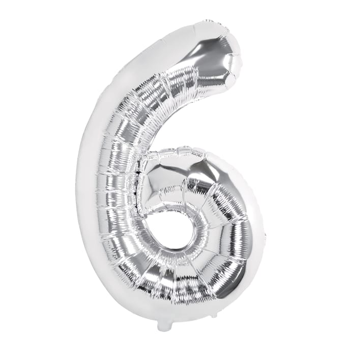 Lets Party Silver Foil 6 Balloon