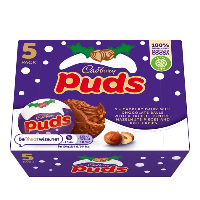 Cadbury Chocolate Puds 5 Pack 175g x2