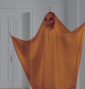 Haunted House Floating 5ft Ghost Decoration - Orange