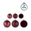 Festive Feeling Mixed Size Christmas Baubles 25 Pack