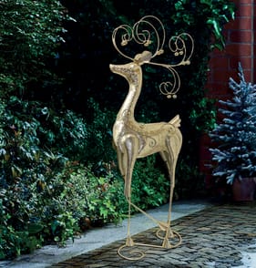 Winter Luxe Decorative Large Metal Reindeer