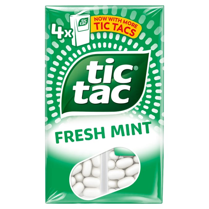 Tic Tac Fresh Mint Sweets Multipack 4 x 18g