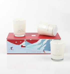  Apres Ski 3 Piece Votive Set - Sparkling Snow/Roasted Chestnuts/Christmas Tree