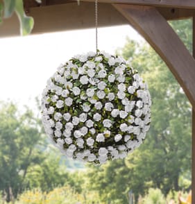 Jardin Topiary Rose Ball - White