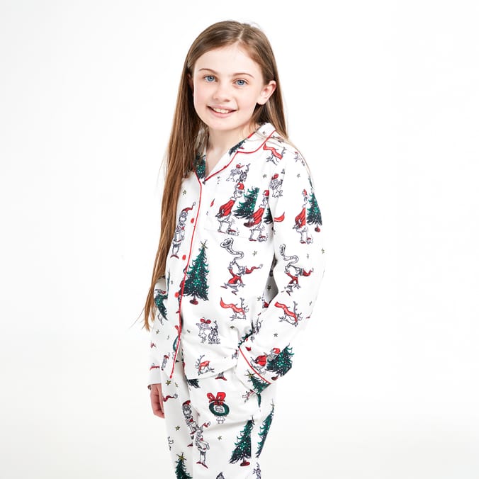 The Grinch Button Up Older Kids Pyjamas