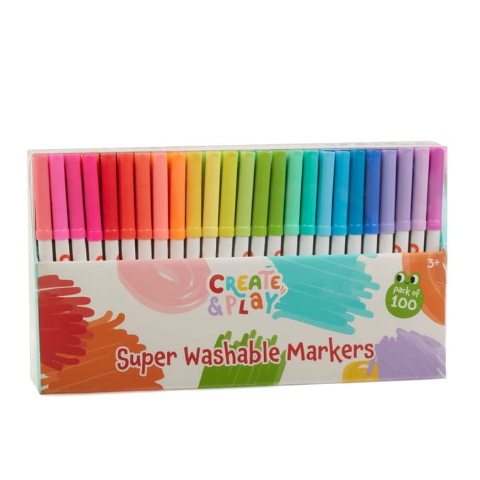 Create & Play Super Washable Markers 100 Pack