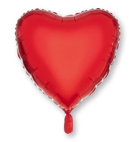 Lets Party Foil Red Heart Balloon