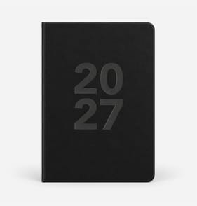 Stationery Store Faux Leather Diary 2027 - Black