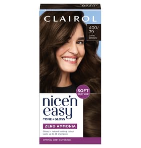 Clairol Nice'n Easy Tone + Gloss Semi Permanent Hair Dye - 400/79 Dark Brown
