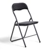 Home Velvet Folding Chair - Black