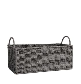 Home Collections Woven Rope Basket - Grey