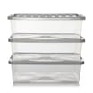 Everyday Essentials 32 Litre Under Bed Storage Boxes 3 Pack
