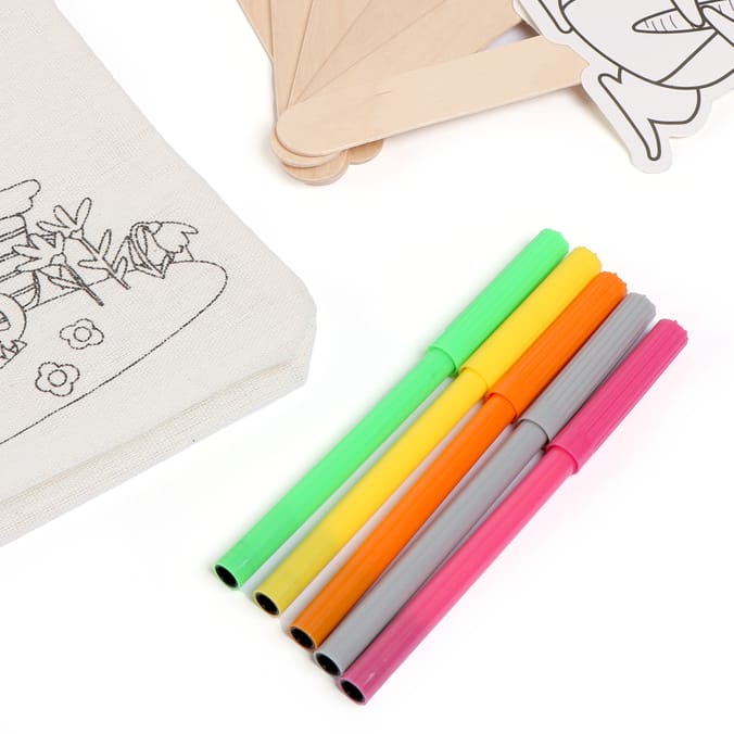 Hoppy Easter Colour Your Own Characters & Bag